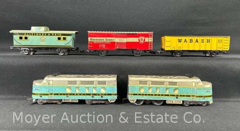 Marx Baltimore & Ohio Tin Plate Freight Train Set image