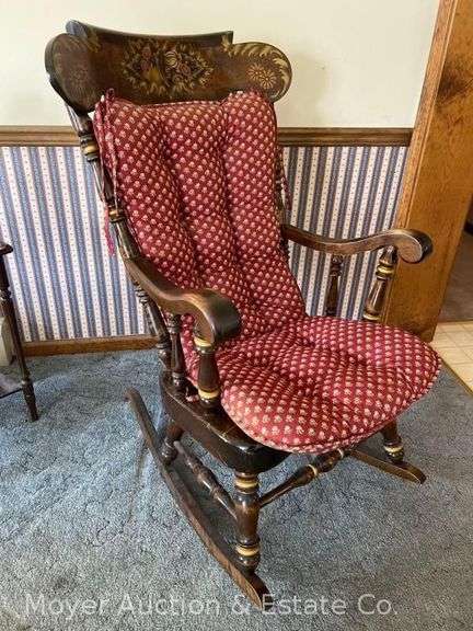 Wood Rocking Chair with Cushions image
