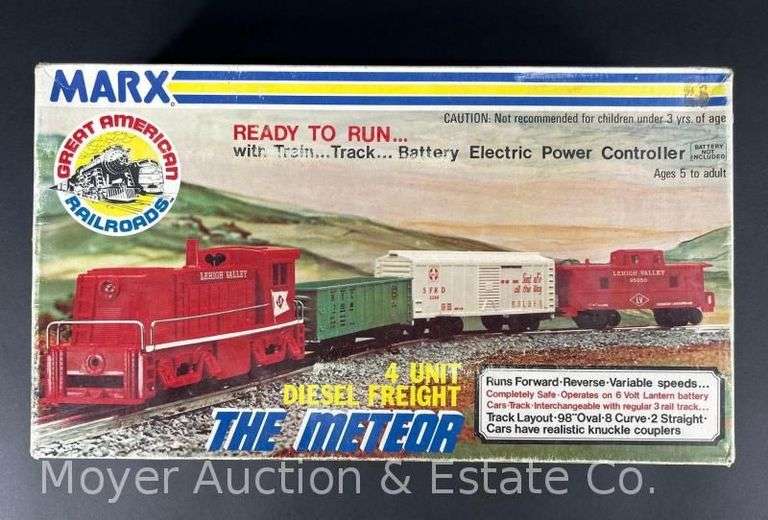 Marx "The Meteor" 4 Unit Diesel Freight Set No. 2915, with Original Box