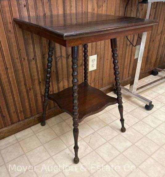 Spindle Leg Side Table, 20"x20"x28"h image