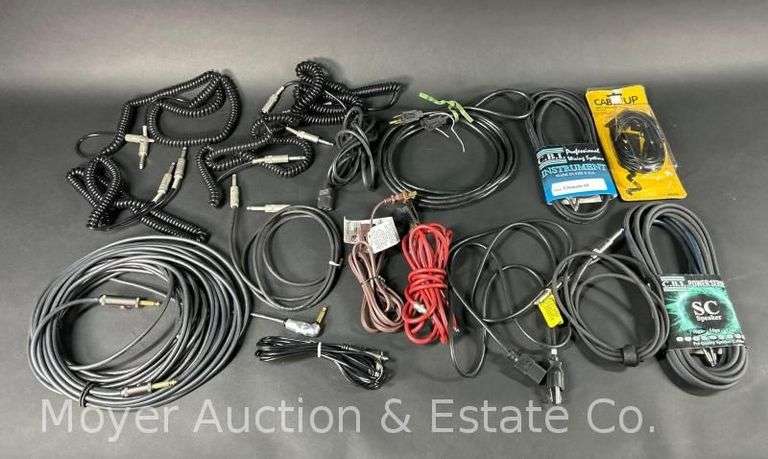 Group of Asst. Instrument Cables, Extension Cords, Etc. image