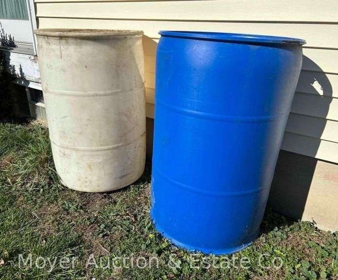 (2) 55 Galloon Poly Drums image