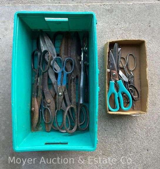 Group of Metal Shears, Tin Snips, Scissors, Etc. image