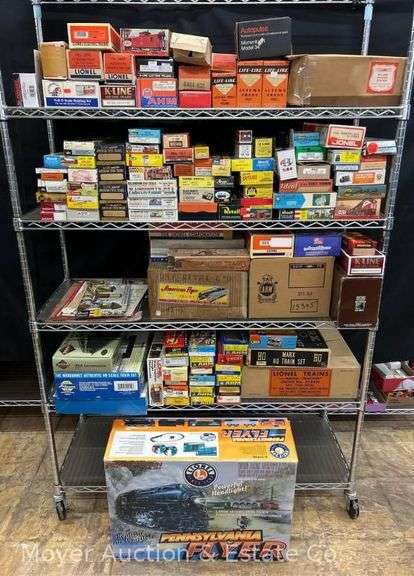 Group of Asst. Train BOXES ONLY, Lionel, American Flyer, Asst. HO, Etc. image