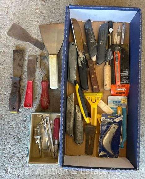Group of Razor Blades, Putty Knives, Etc. image