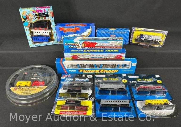 Group of Asst. Toy Trains, Most in Original Boxes image