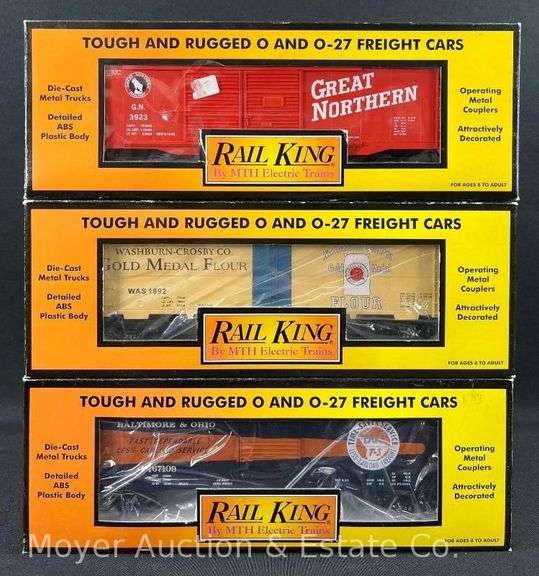 (3) Rail King Freight Cars, with Original Boxes image