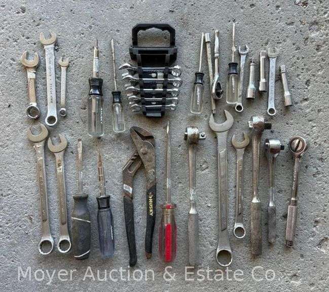 Group of Asst. Husky Tools, Wrenches, Screwdrivers, Etc. image