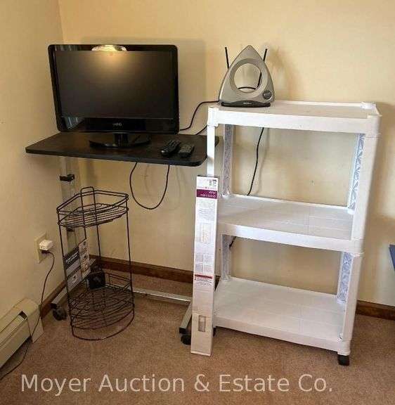Rolling Poly Shelf, Shower Caddy, Rolling Desk, Small Vizio TV, Etc. image