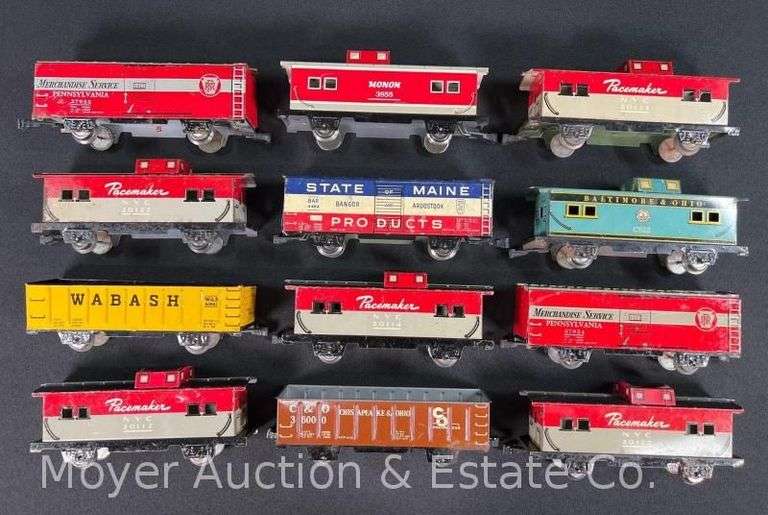(12) Asst. Marx Tin Plate Freight Cars image