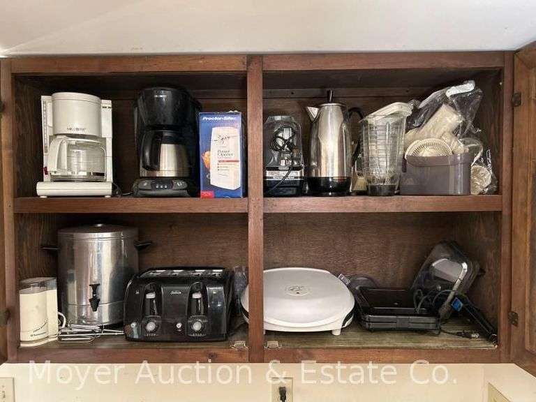 Group of Asst. Kitchen Appliances, Toaster, Coffee Maker, Hot Drink Dispenser, Waffle Maker, Etc. image