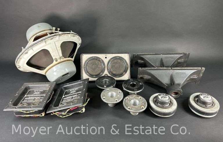 Pair of Altec 16" Speakers and Other Misc. Electrical Components and Parts image