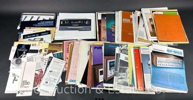 Group of Asst. Vintage Audio Component and Music Equipment Related Paperwork and Pamphlets image