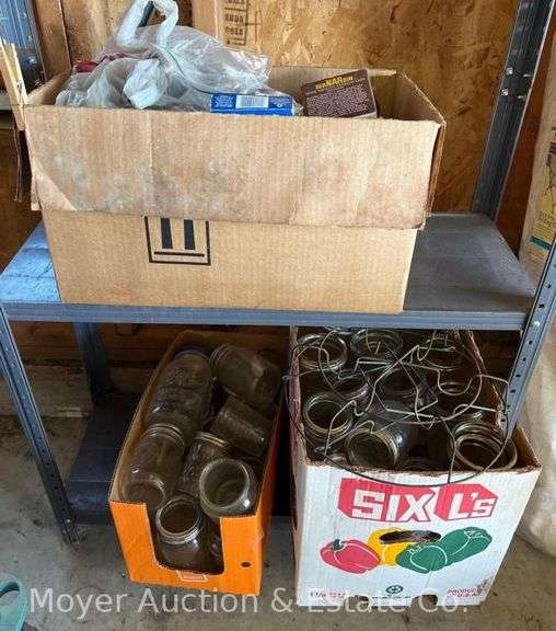 Group of Canning Jars and Lids image