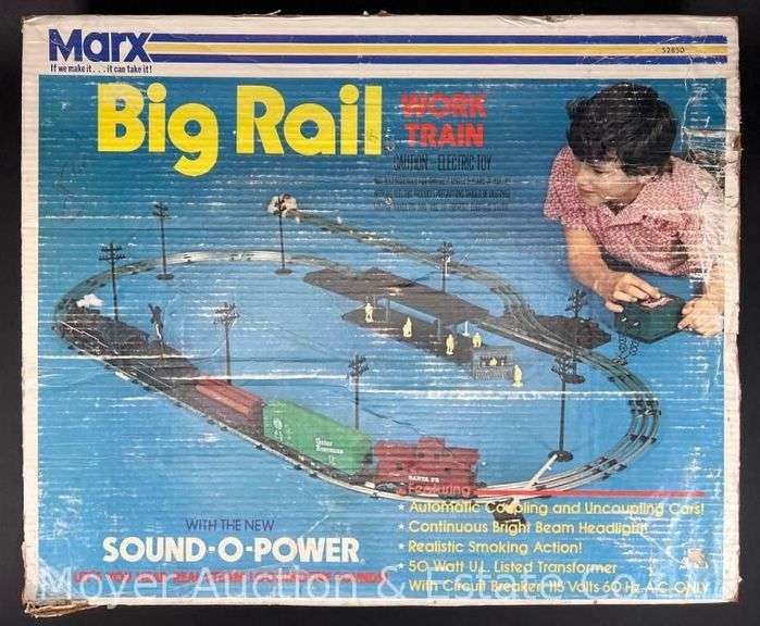 Marx Big Rail Work Train Set, Unknown Completion, with Original Box