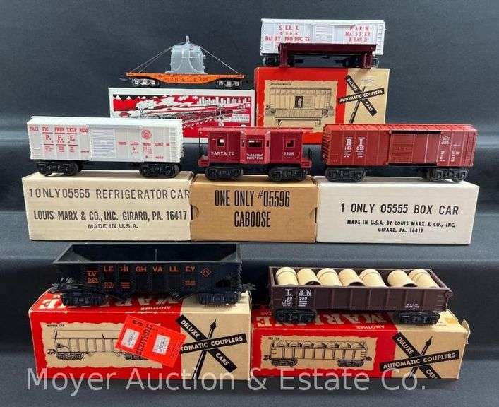 (7) Marx Freight Cars, with Original Boxes image