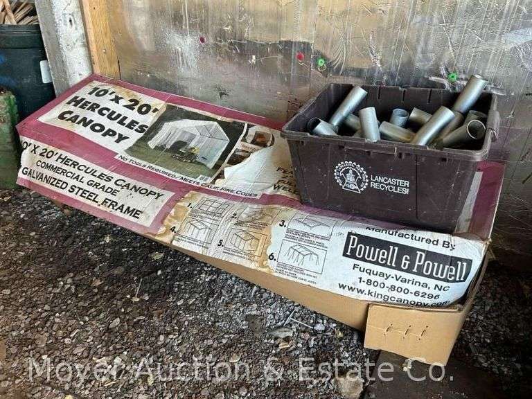 10'x20' Pipe Frame Tent, Appears Complete image