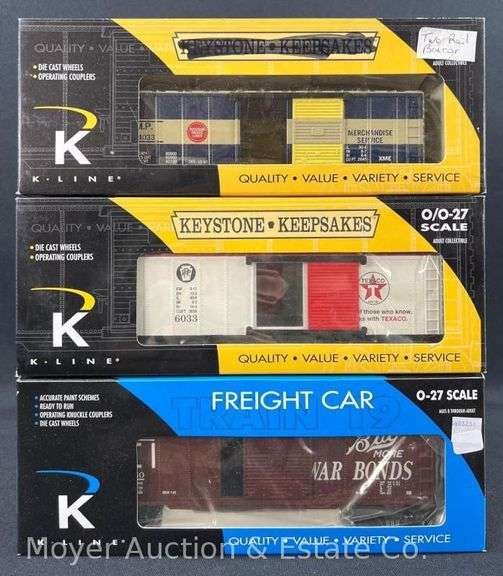 (3) K-Line Freight Cars, with Boxes image