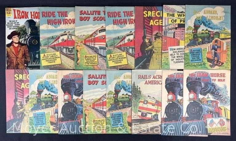 Group of Early Railroad Related Comic Books image