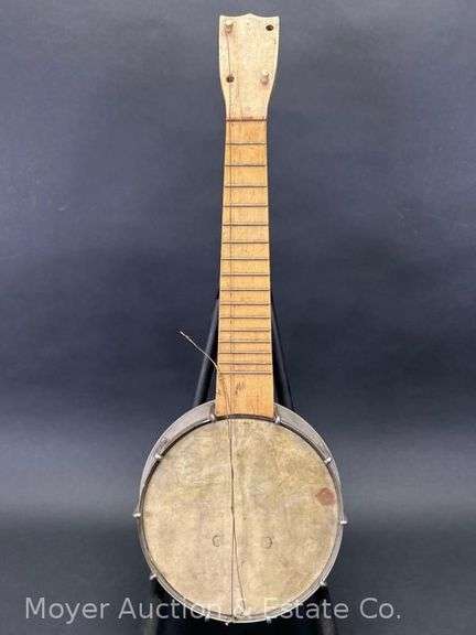 Banjolele, Missing Tuning Pegs, Signed "The Lumberjacks" Inside image
