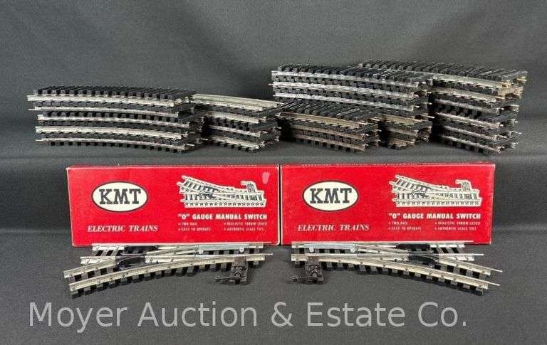 Group of O Gauge Track with Kusan Switches, Approx. 40 Pieces image
