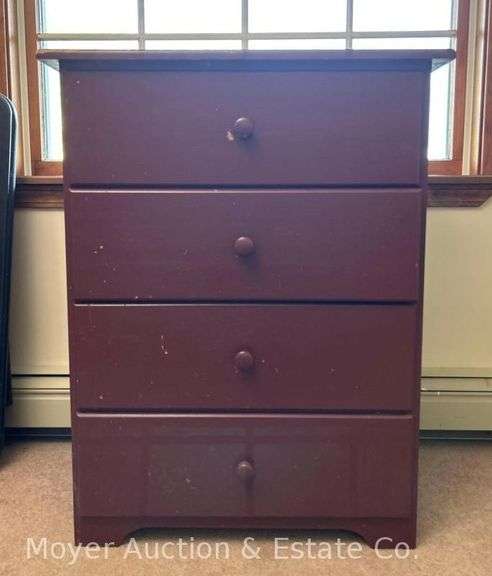 Small 4 Drawer Chest of Drawer, 25"x15"x33"h image