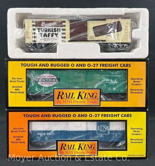 (3) Rail King Freight Cars, 2 with Original Boxes image