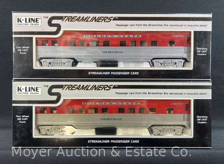 (2) K-Line Golden State Streamliner Passenger Cars, with Original Boxes image