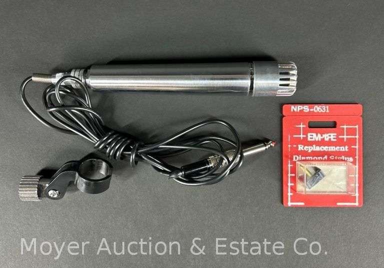 Vintage Calrad DM-30C Microphone and Replacement Diamond Stylus for Turntable image