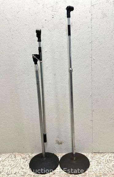 (2) Weighted Base Microphone Stands image