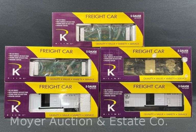 (5) K-Line Freight Cars, with Original Boxes image