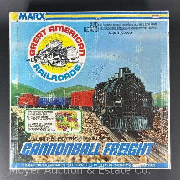 Marx "Cannonballer" Electric Freight Set, No. 4362, No Track, with Original Box