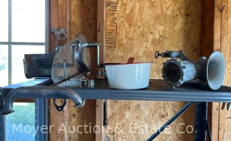Meat Grinder, Meat Slicer, and Enamel Pot image