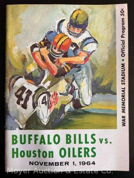 Buffalo Bills vs Houston Oilers November 1, 1964 Program image