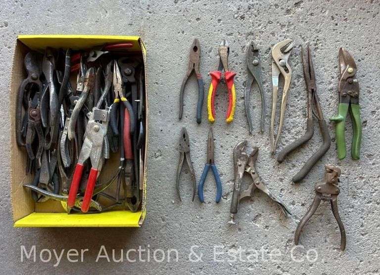 Large Group of Asst. Pliers, Channel Locks, Snips, Specialty Pliers, Etc. image