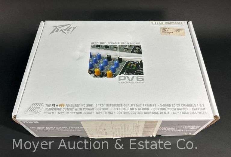 Peavey PV6 6-Channel Mixing Board, Appears New in Original Box image