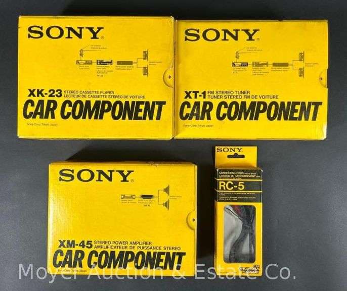 New Vintage Sony XK23 Cassette Player, XT1 Stereo Tuner, RC-5 Cord and XM-45 Amplifier image