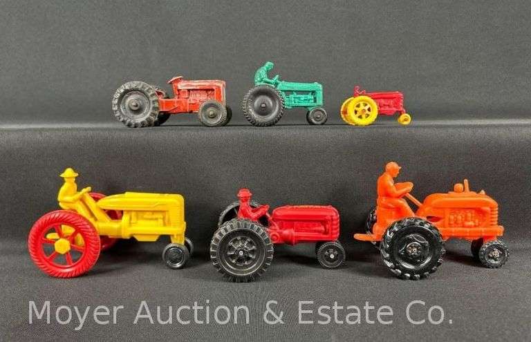 (6) Toy Tractors, Plastic/Metal image
