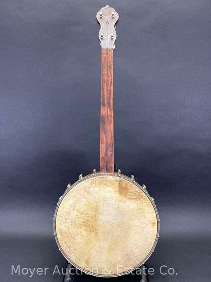 Antique 4-String Banjo, For Parts/Repair, Missing Fretboard image