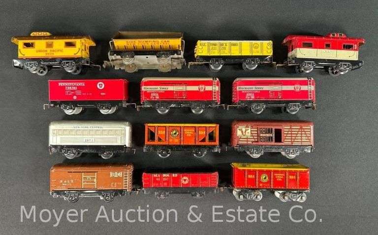 (13) Asst. Marx Tin Plate Freight Cars image
