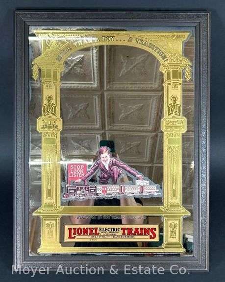 Lionel Bar-style Framed Advertising Mirror, 24"x18" image