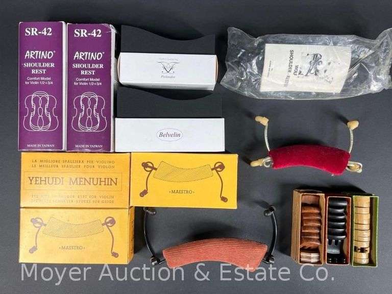 Group of Asst. Violin Shoulder Rests, Mutes and Accessories image