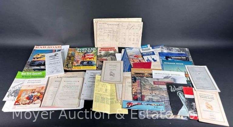 Group of Model Train/Railroad Related Paper, Books, Ephemera, Catalogs, Time Tables, Etc. image
