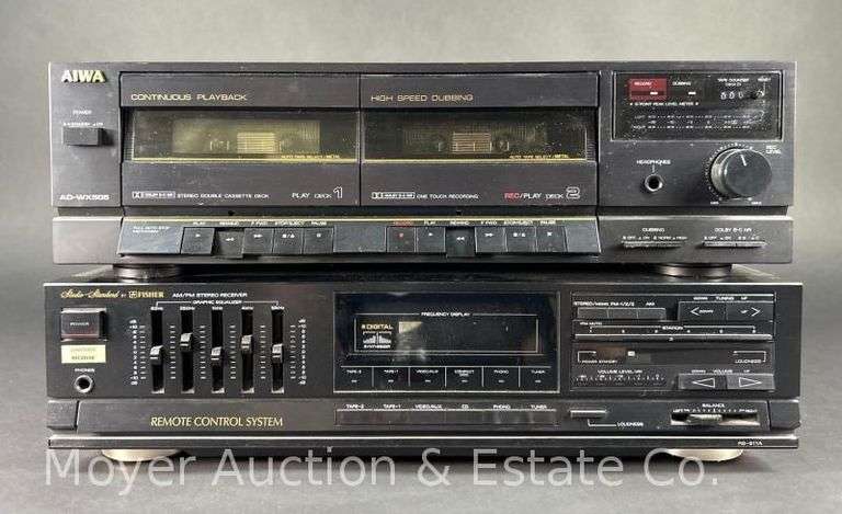 Aiwa AD-WX505 Dual Tape Deck and Fisher RS-911A Stereo Receiver image