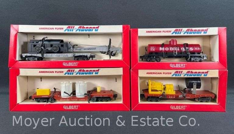 (4) American Flyer S Gauge Freight Cars, with Original Boxes image
