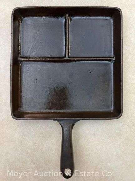 Wagner Ware -O- Cast Iron Bacon and Egg Breakfast Skillet, Pattern 1101, 9"w image