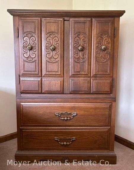 Armoire, 2 Doors Over 2 Drawers, 36"x18"x52"h image