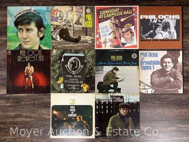 (10) Phil Ochs Record Albums image