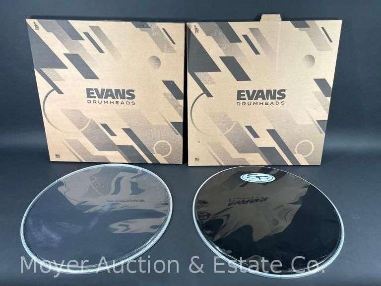 (2) New Evans 20" Bass Drum Heads, with Original Boxes image