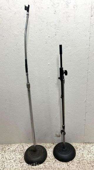 (2) Weighted Base Microphone Stands image